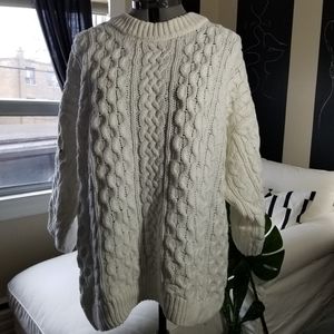 Cable knit sweater dress